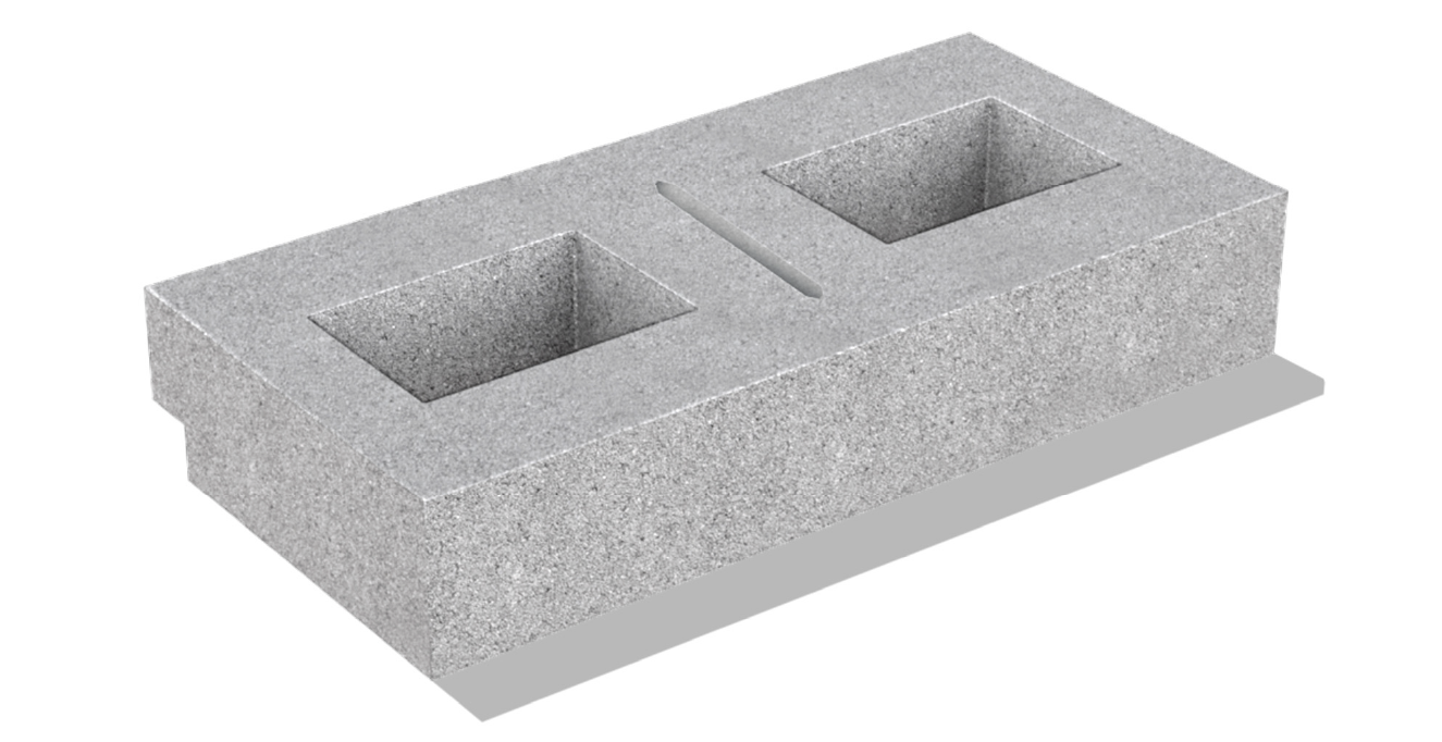 50x24x9 cm (základný E) polovička