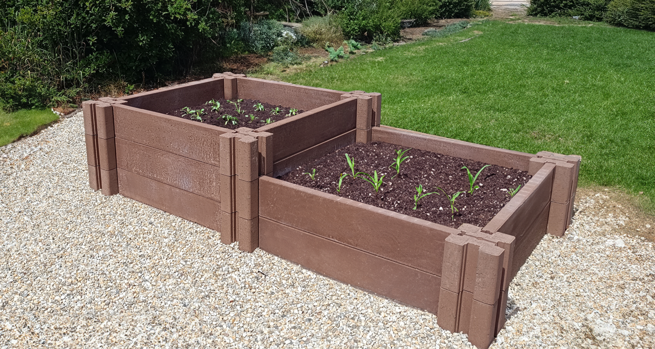 Planter tvárnica s parkovými obrubníkmi